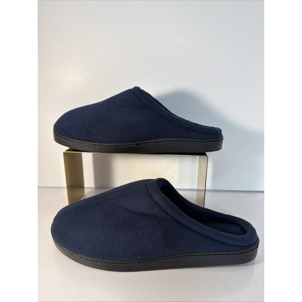 New King Size Comfortable Navy Clog Slip On Slippers Size 10W Men Soft Padding